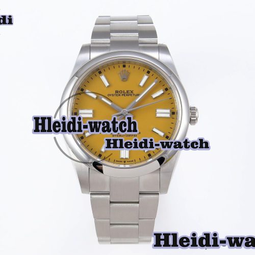 Rolex Oyster Perpetual 124300 41mm VSF 1:1 Best Edition 904L Steel Yellow Dial VS3235