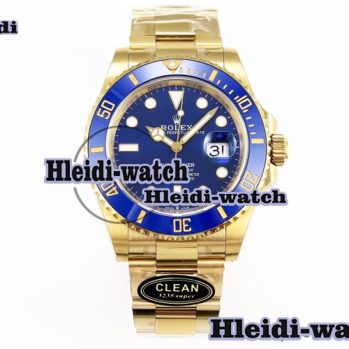 Rolex Submariner 116618 LB Blue Ceramic YG Plated 904L Steel Clean 1:1 Best Edition VR3135