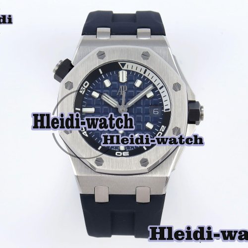 AUDEMARS PIGUET ROYAL OAK OFFSHORE DIVER 15720 APSF 1:1 BEST EDITION BLUE DIAL ON BLUE RUBBER STRAP SA4308