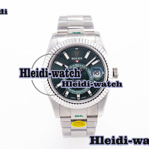 Sky-Dweller 326934 904L SS ZF 1:1 Best Edition Green Dial on SS Bracelet