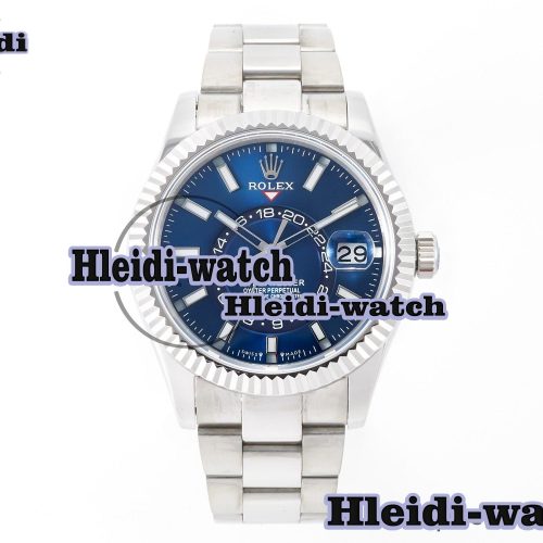 Sky-dweller SS Noob Best Edition Blue Dial on SS Jubilee Bracelet A23J