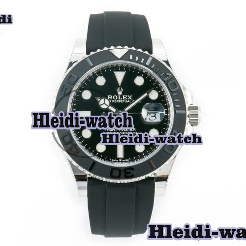 Yacht-Master 226658 Weight PG/Tungsten Gold ARF 1:1 Best Edition Black Ceramic Bezel on Oysterflex Rubber Strap VS3235