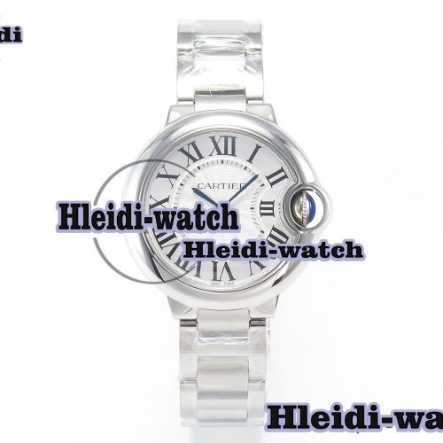 Ballon Bleu 33mm SS AF 1:1 Best Edition White Textured Dial on SS Bracelet Ronda Quartz