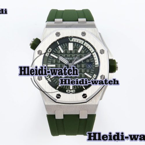 Audermars Piguet Royal Oak Offshore Diver 15710 IPF 1:1 Best Edition Green Dial on Green Rubber Strap SA3120 Super Clone