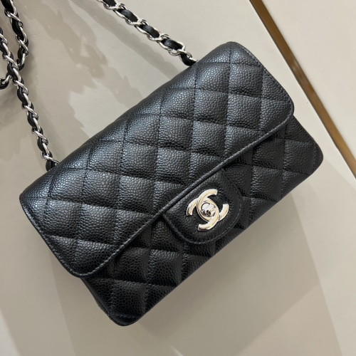 Chanel 20cm Bag Black Caviar Leather For God Factory