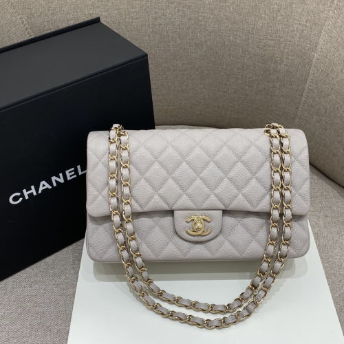 Chanel 25cm Bag Grey Small Caviar Leather For God Factory