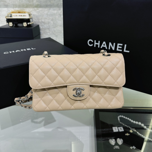 Chanel 23cm Bag Camcel Caviar Leather For God Factory