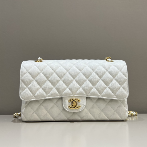 Chanel 25cm Bag White Caviar Leather For God Factory