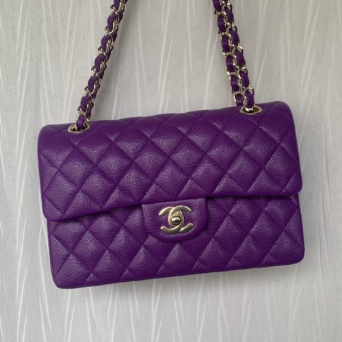 17cm/20cm/23cm/25cm/30cm  Purple Small Caviar Leather LGHW -187 King Version