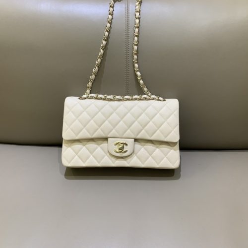 25cm Medium CF Off White Small Caviar Leather -187 King Version