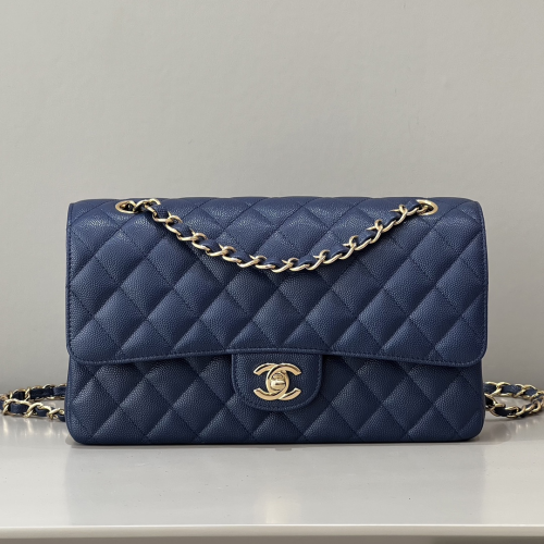 Chanel 25cm Bag Sea Blue Small Caviar Leather For God Factory