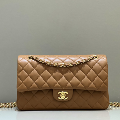 Chanel 25cm Bag Caramel Lamskim Leather For God Factory