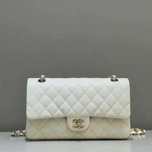 Chanel 25cm Bag White Small Caviar Leather For God Factory