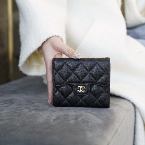 Chanel Tri-fold Wallet caviar ghw for GD Factory