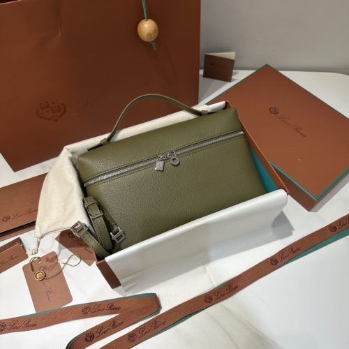 Loro Piana Extra Bag L27 Olive Green-DEW Factory