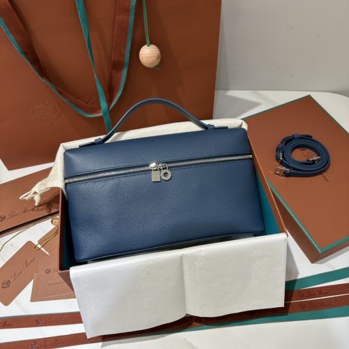 Loro Piana Extra Bag L27 Iris Blue-DEW Factory