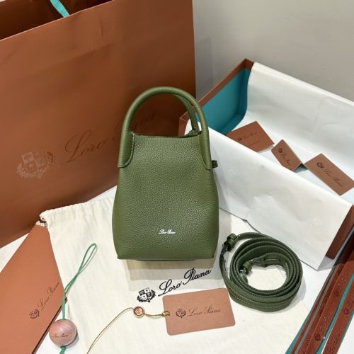 Loro Piana Bale Bag dark green-DEW Factory