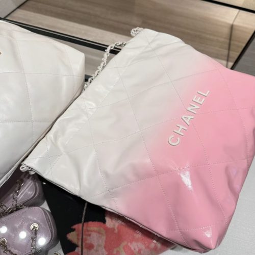 22 Bag 35cm Pink/White Leather -187 King Version