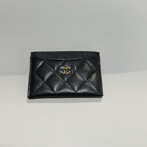 New Cardholder black caviar gold hardware 187 king