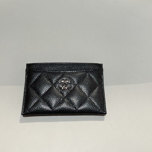 New Cardholder black caviar silver hardware 187 king