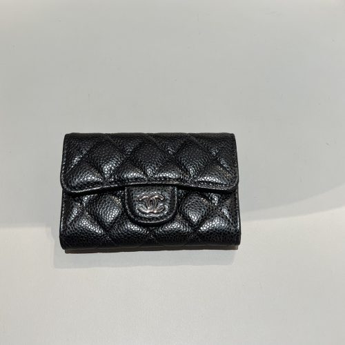 New Cardholder black caviar silver hardware 187 king