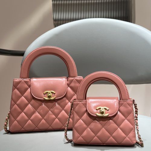 23K Kelly Bag Coral Pink Shiny Aged Calfskin Leather -187 King Version