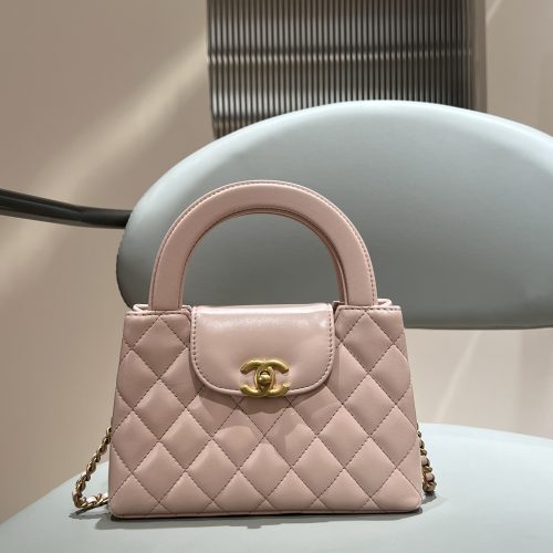 23K Kelly Bag Mini Pink Shiny Aged Calfskin Leather -187 King Version