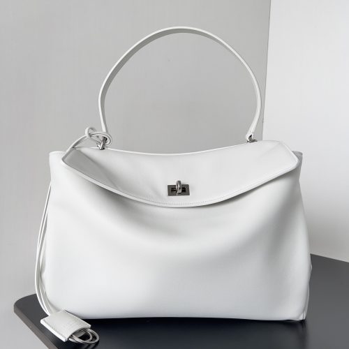 𝐁𝐚𝐥𝐞𝐧𝐜𝐢𝐚𝐠𝐚 𝐑𝐨𝐝𝐞𝐨 bag white/silver medium 35cm for apple