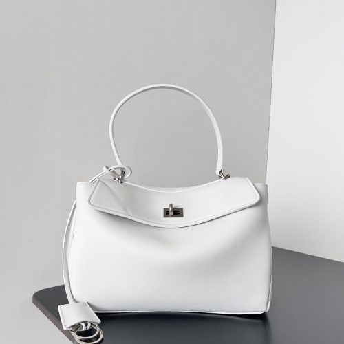 𝐁𝐚𝐥𝐞𝐧𝐜𝐢𝐚𝐠𝐚 𝐑𝐨𝐝𝐞𝐨 bag white/silver small  28.9cm for apple